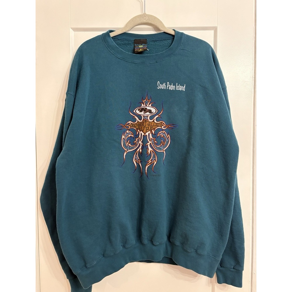 Vintage 90s Robert Allan Surf‎ Sportswear Graphic Crewneck Sweatshirt Size XL